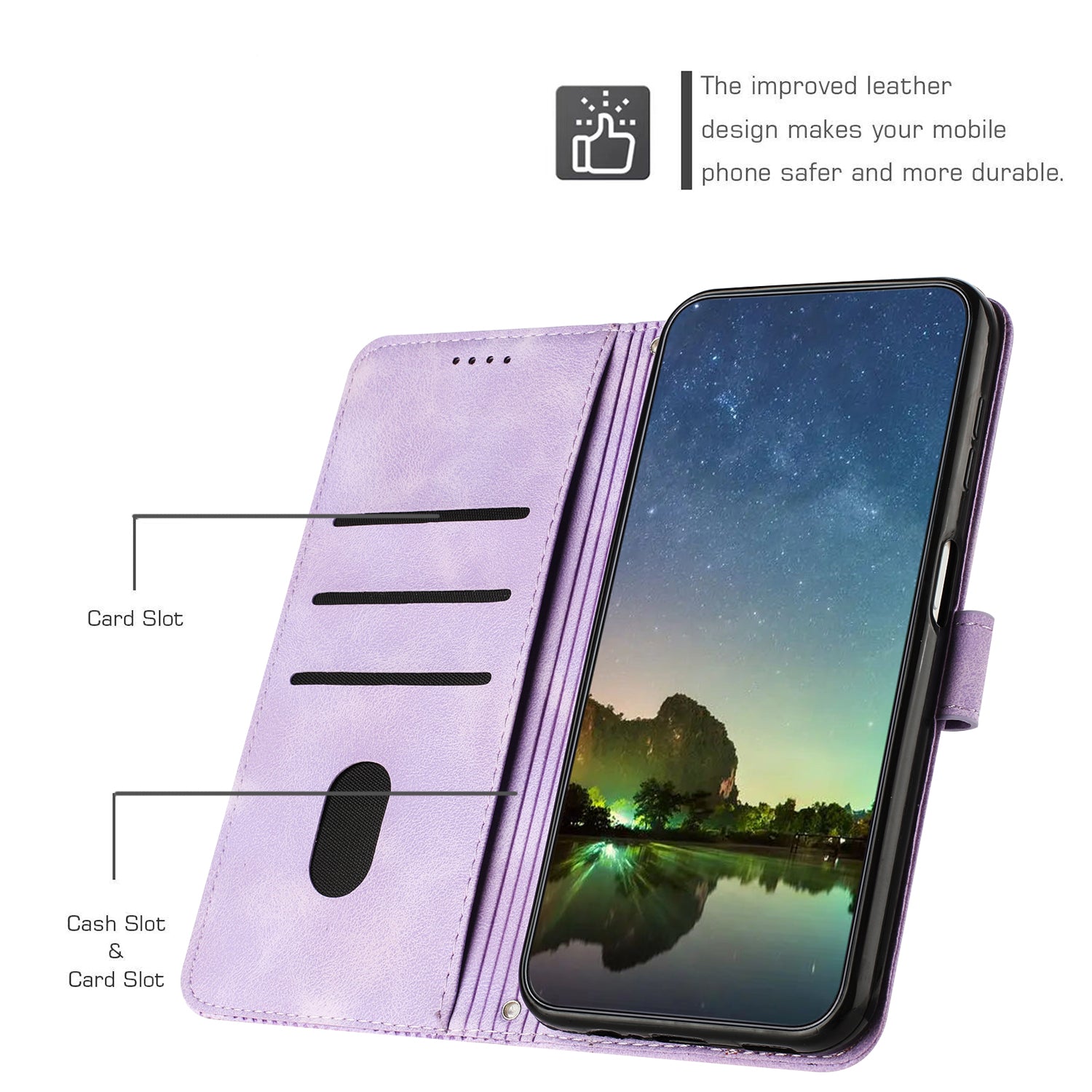 For Oppo A59 5G / A2m 5G Shockproof Case Triangle Imprinted Leather Phone Cover with Stand For Oppo A59 5G / A2m 5G Shockproof Case Triangle Imprinted Leather Phone Cover with Stand